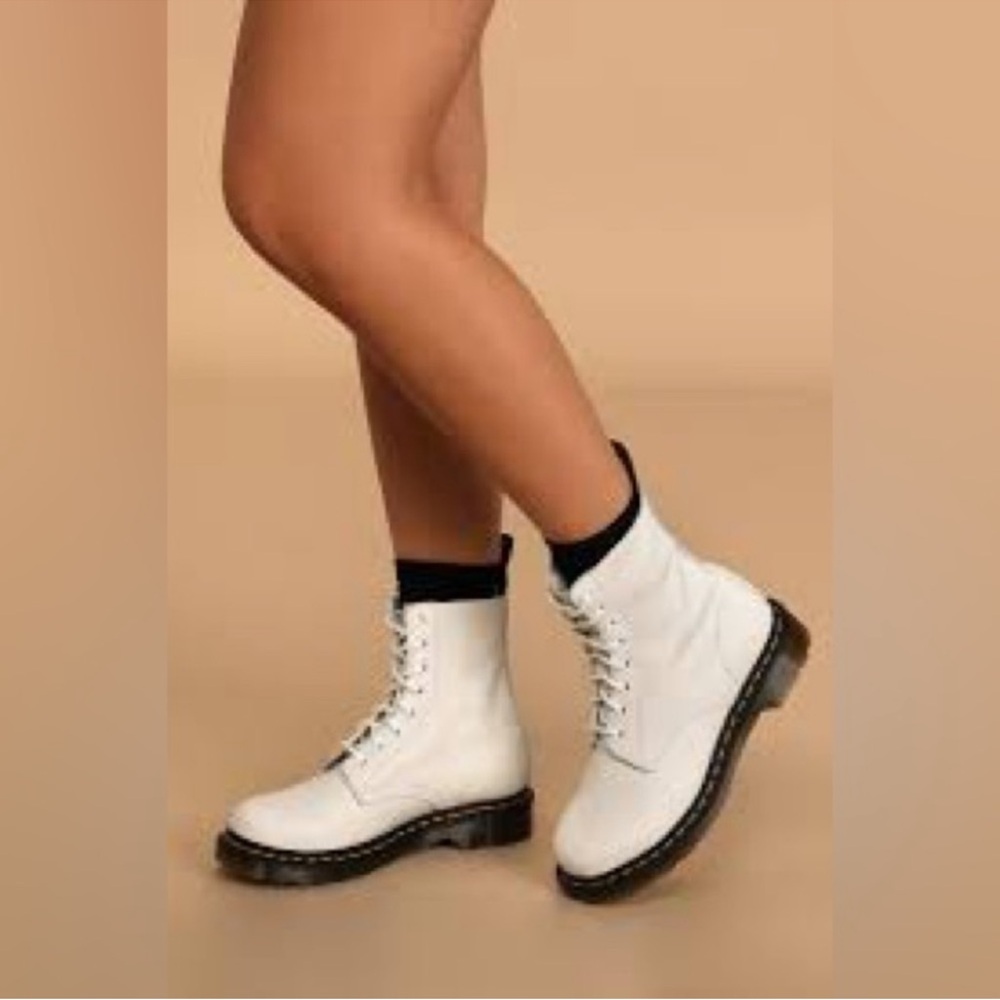 New Dr. Martens White Pascal 1460 Boots